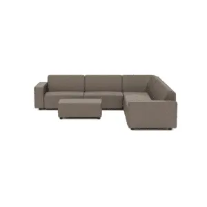 ICON LOUNGESET 8-ZITS HOEK + HOCKER SMALL (RECHTS)