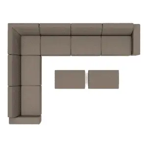 ICON LOUNGESET 10-ZITS HOEK + 2 HOCKERS (LINKS)