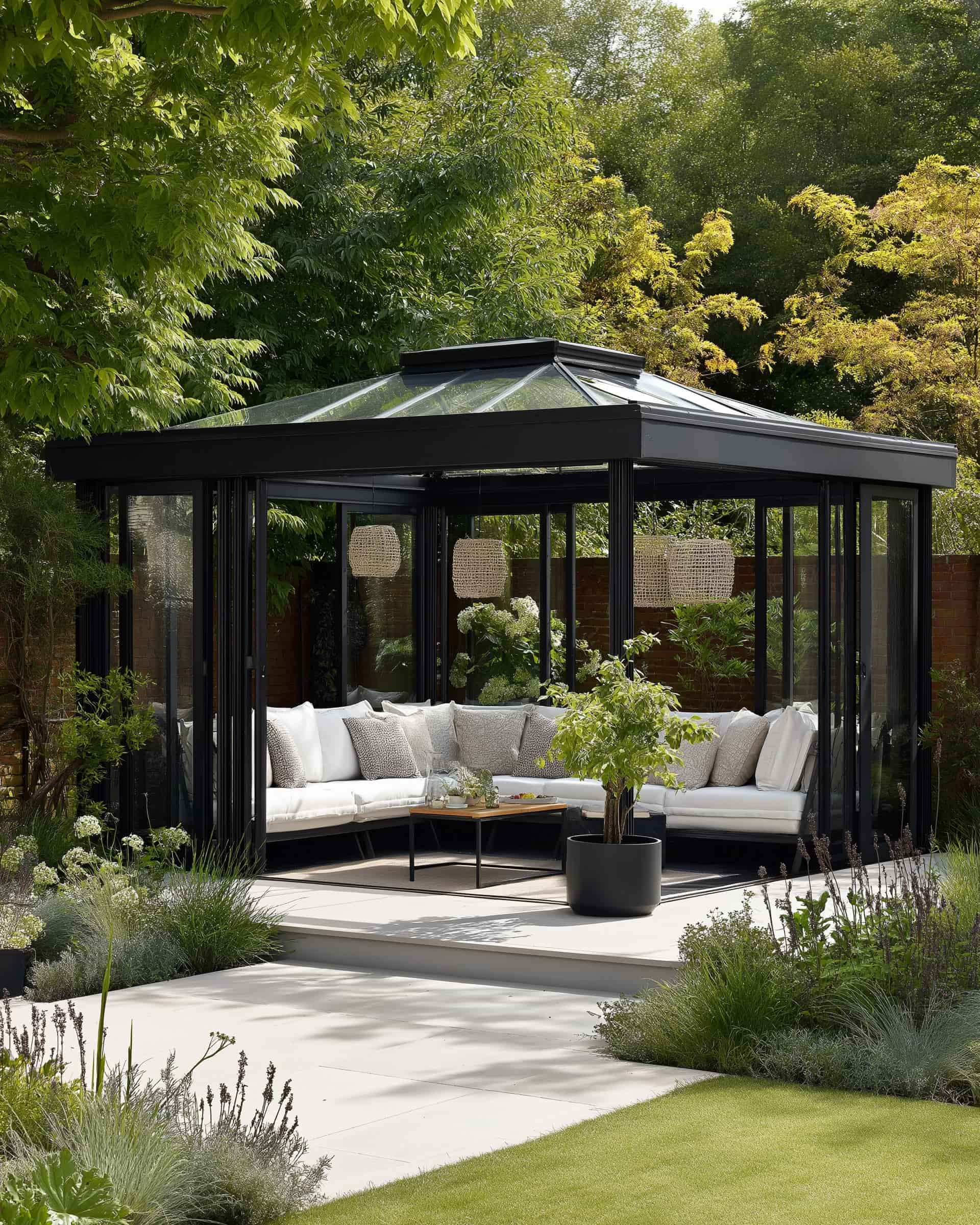 Pergola en aluminium sur une terrasse