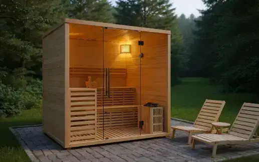 Sauna extérieur en bois