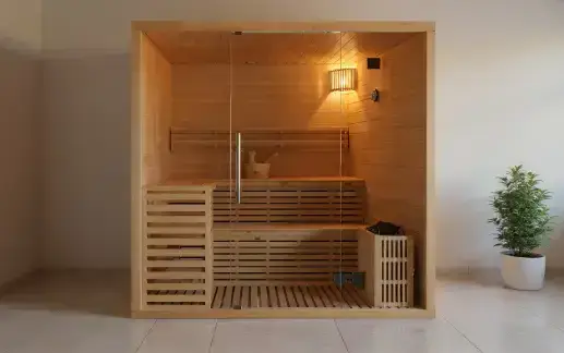 Sauna intérieur en bois