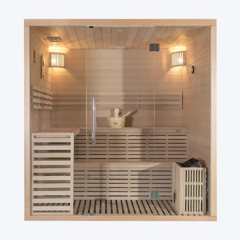 Sauna Wellis Calidus en hemlock – vue 3