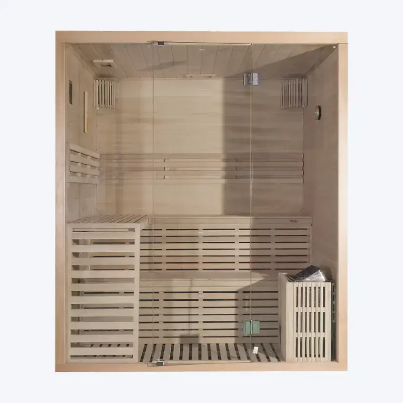 Sauna Wellis Serenis en hemlock – vue 2