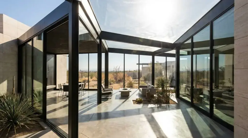 une véranda bien isolée