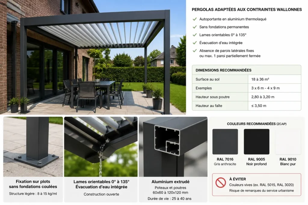 Permis de construire pour une pergola en Wallonie : le guide complet 2026 3 Permis de construire pergola en Wallonie