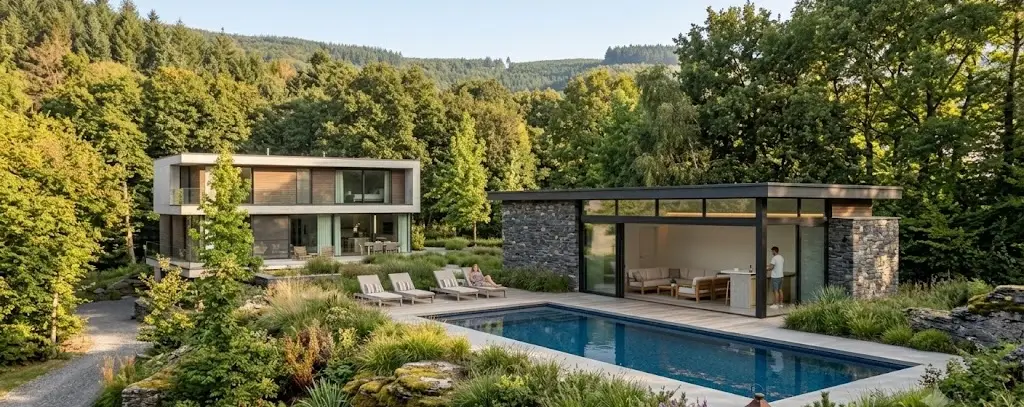 Poolhouse : extension de maison ou local de jardin ?