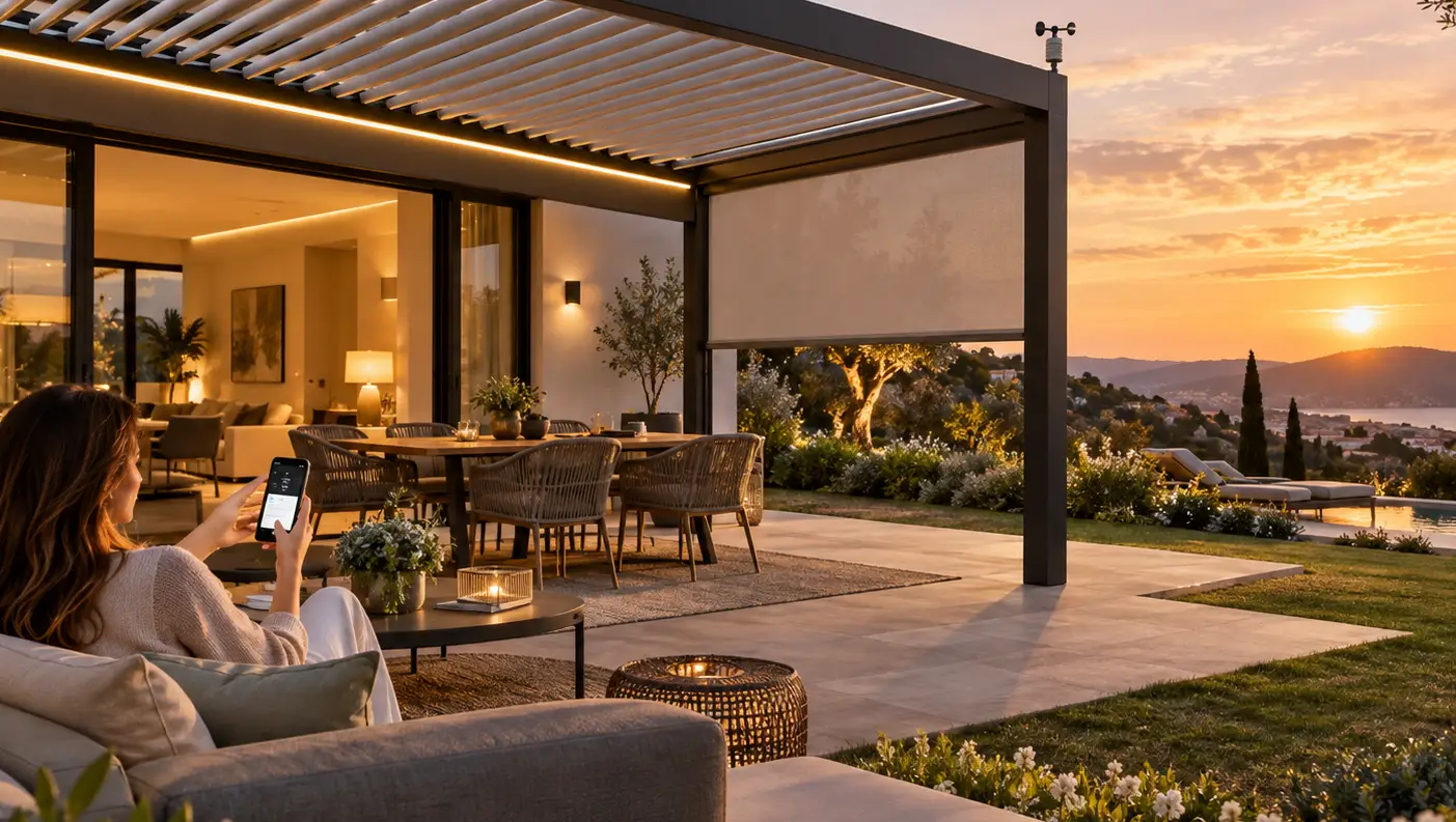 Automatiser une pergola bioclimatique : domotique, capteurs et pilotage 2 Automatiser sa pergola bioclimatique